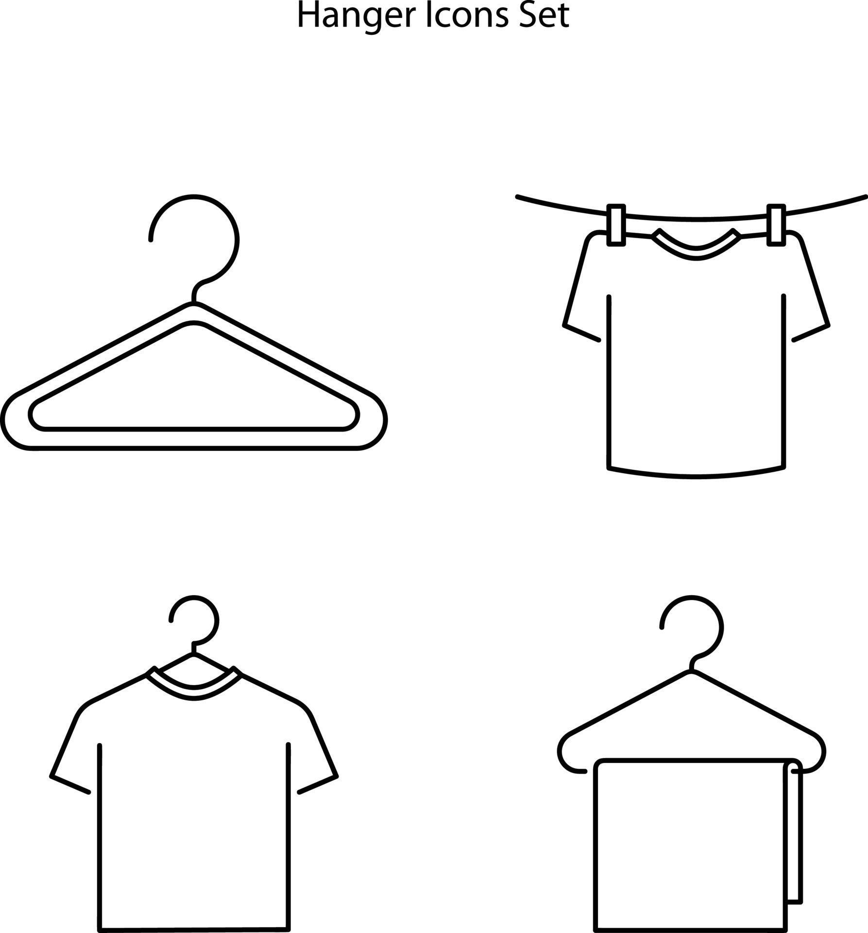 clothes hanger icon isolated on white background. clothes hanger icon