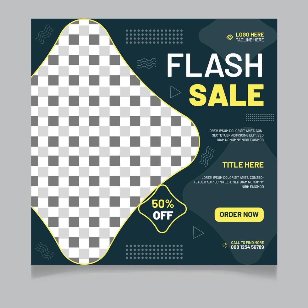 Flash Sale Social Media Post vector