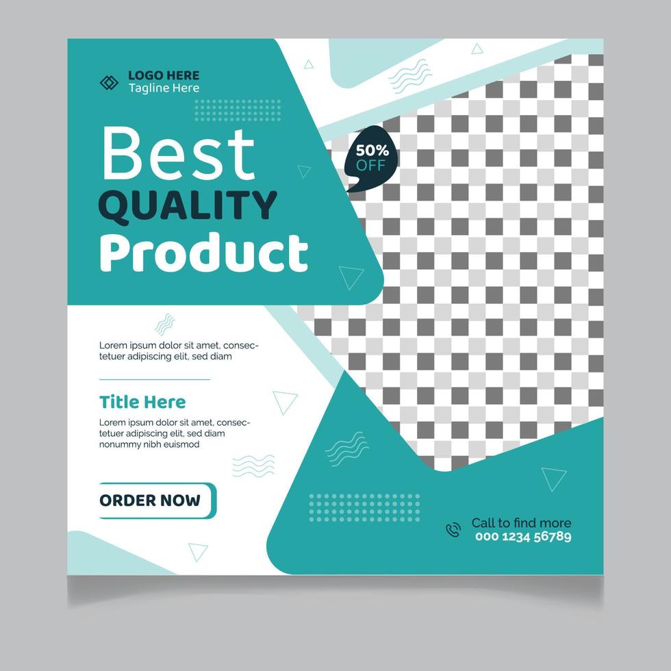 Best Quality Product Social Media Post T vector