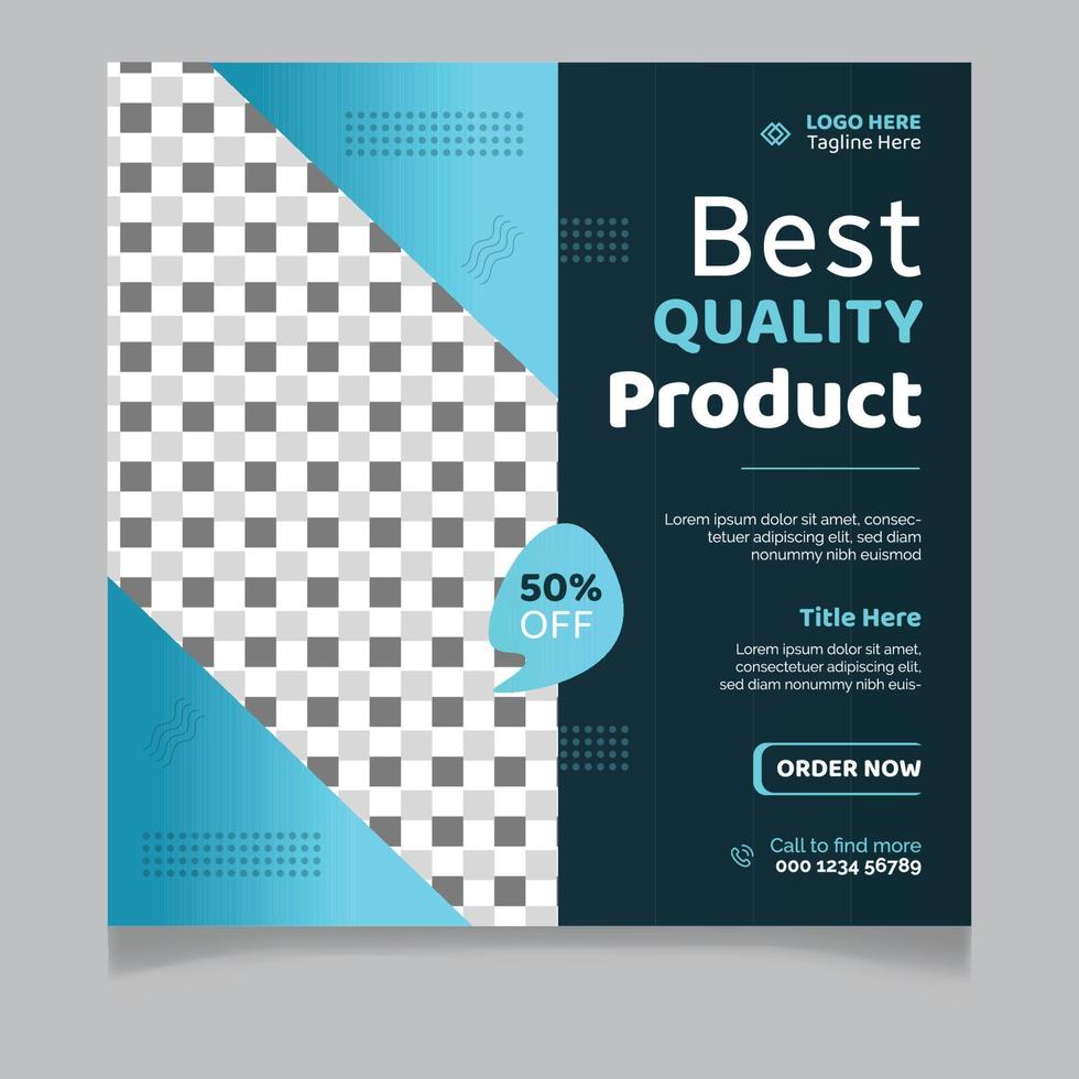 Best Quality Product Social Media Post T vector