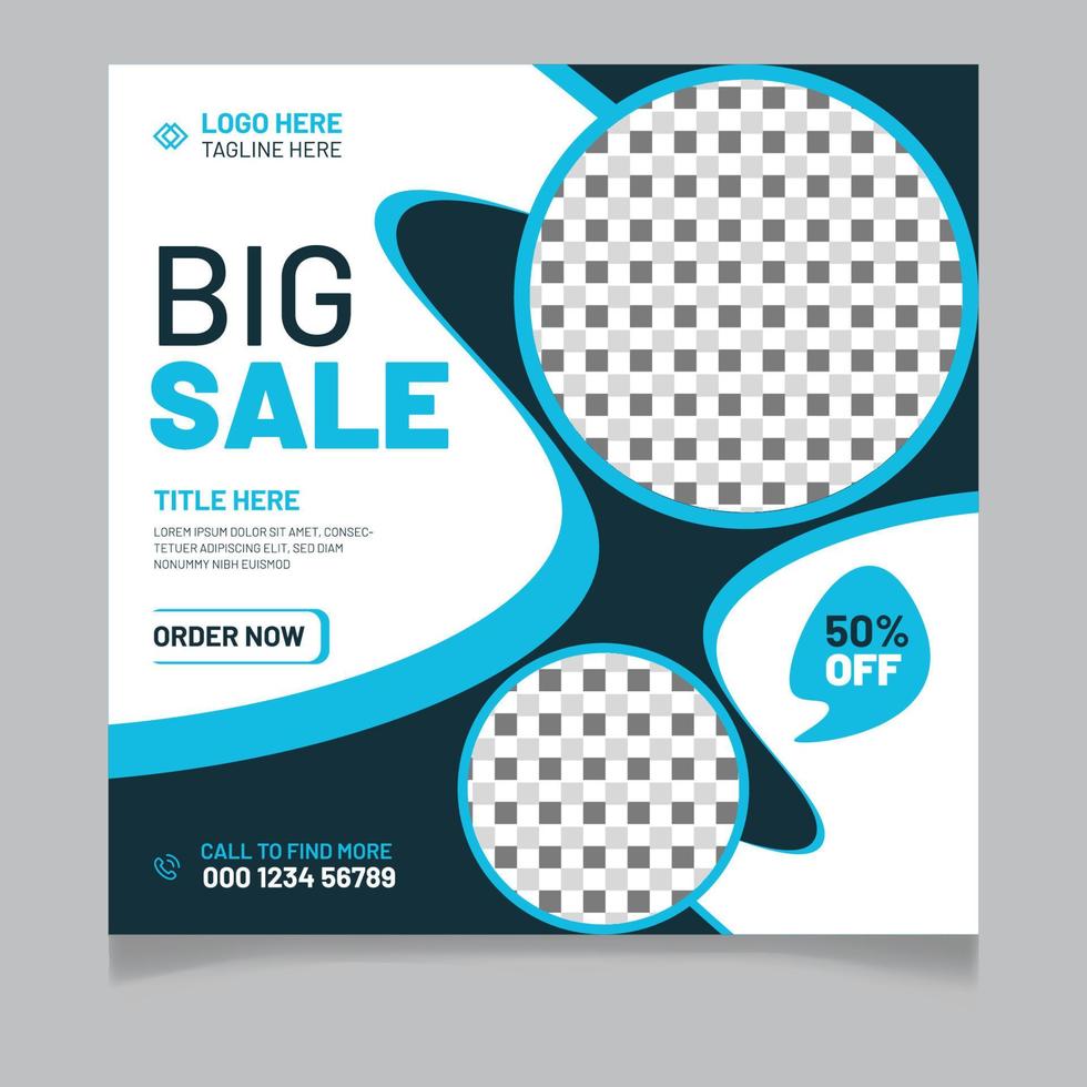 Big Sale Social Media Post vector