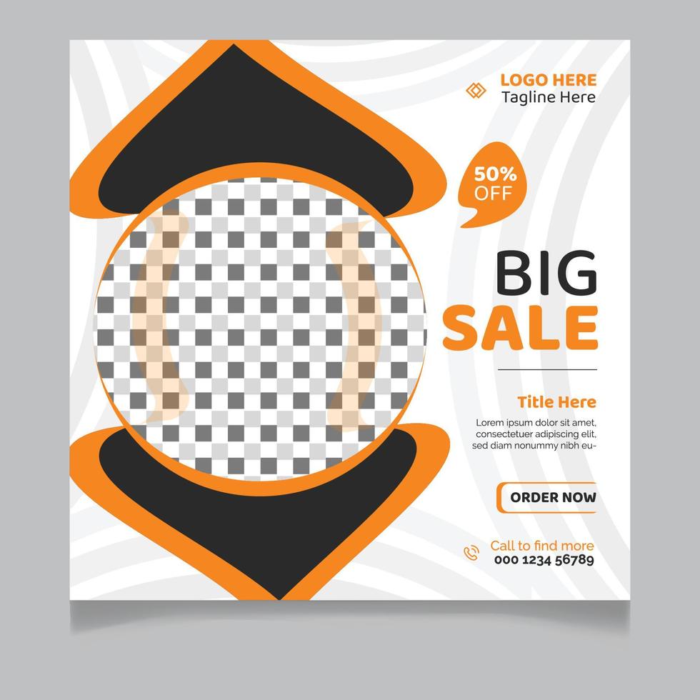 Big Sale Social Media Post vector