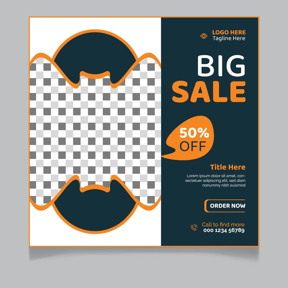 Big Sale Social Media Post vector
