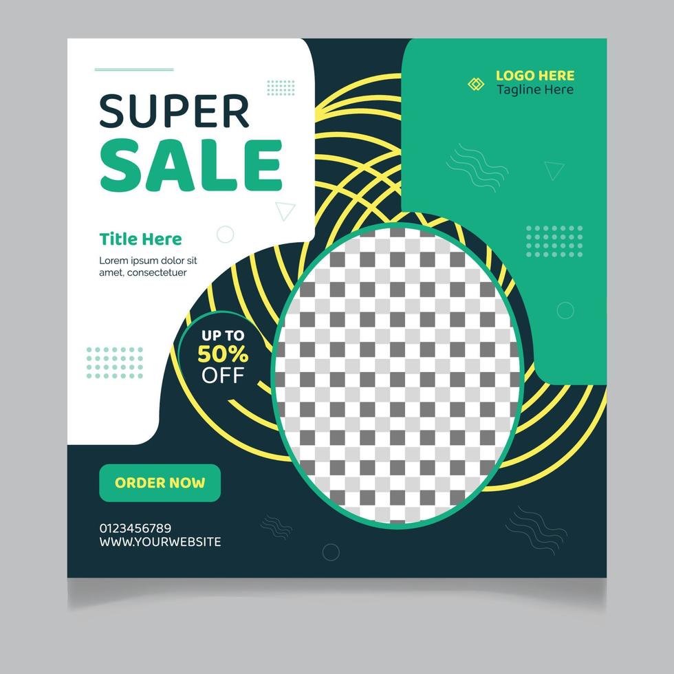 Super Sale Social Media Post vector