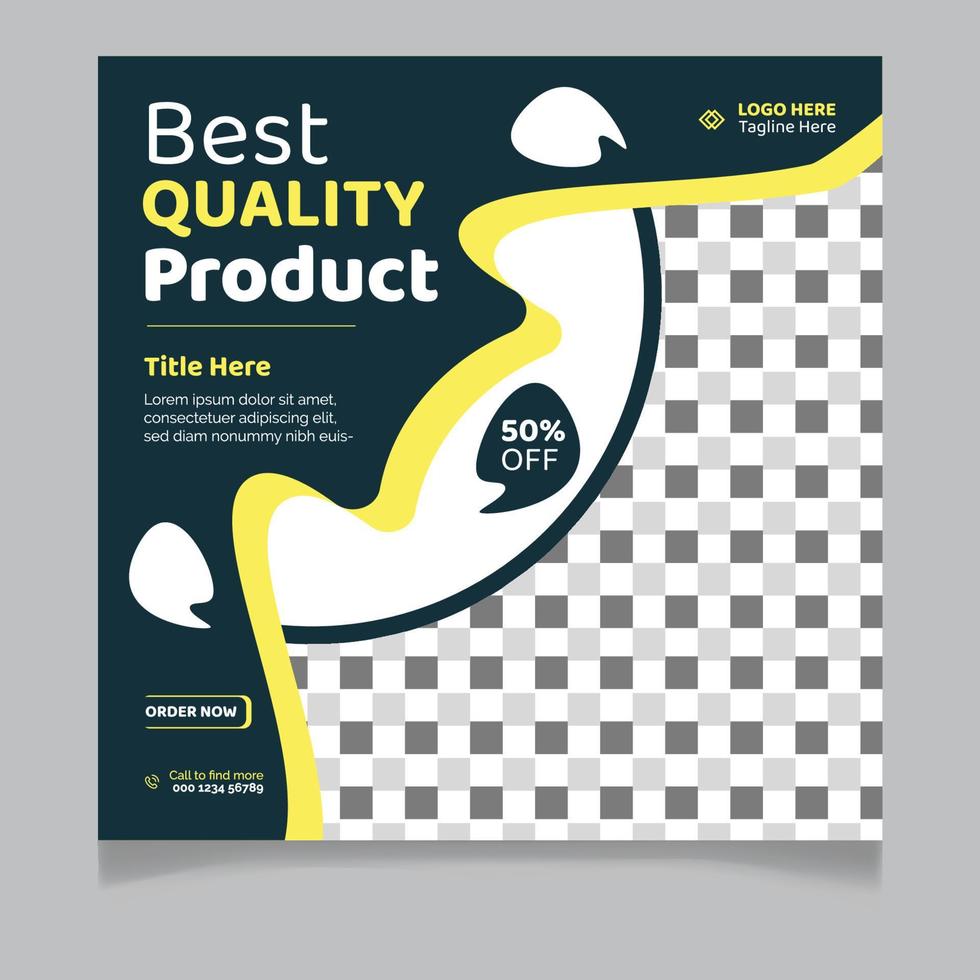 Best Quality Product Social Media Post T vector