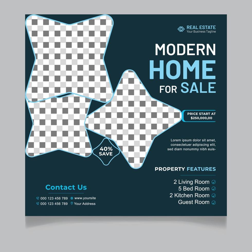 Modern Home Sale Social Media Post vector