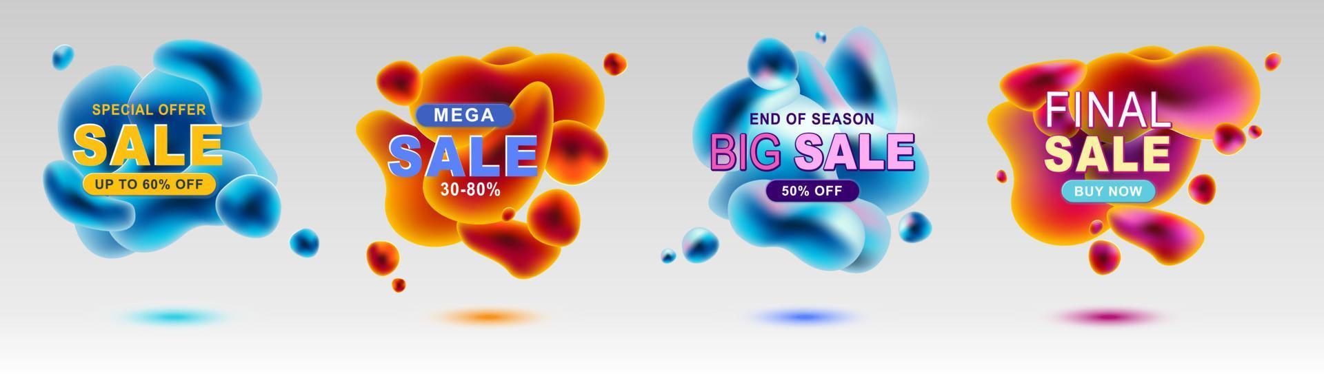 Mega Sale for web app banner vector