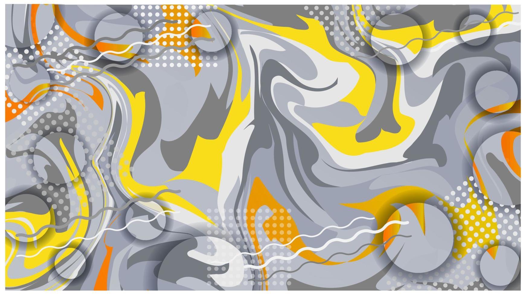 Modern Liquid Gradient Gray Yellow Abstract Background vector