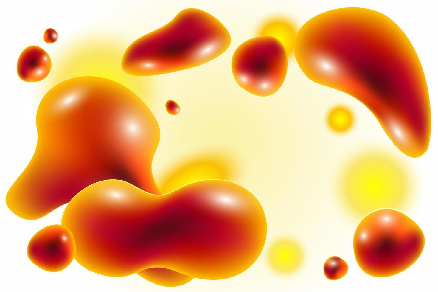 efectos liquidos fondo amarillo naranja vector
