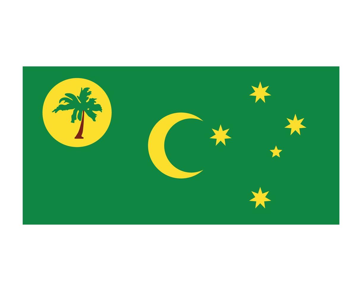 Cocos Islands Flag National Oceania Emblem Symbol Icon Vector Illustration Abstract Design Element