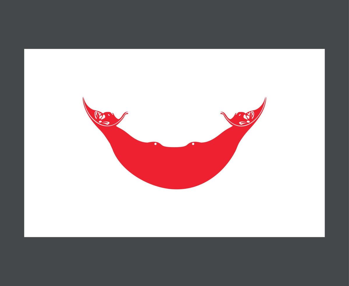 isla de pascua bandera nacional oceanía emblema símbolo icono vector ilustración diseño abstracto elemento