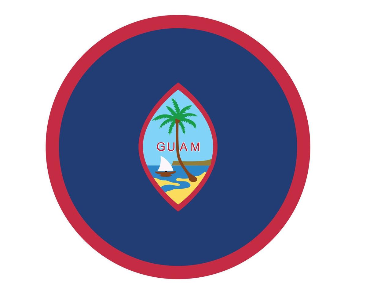 Guam Flag National Oceania Emblem Icon Vector Illustration Abstract Design Element