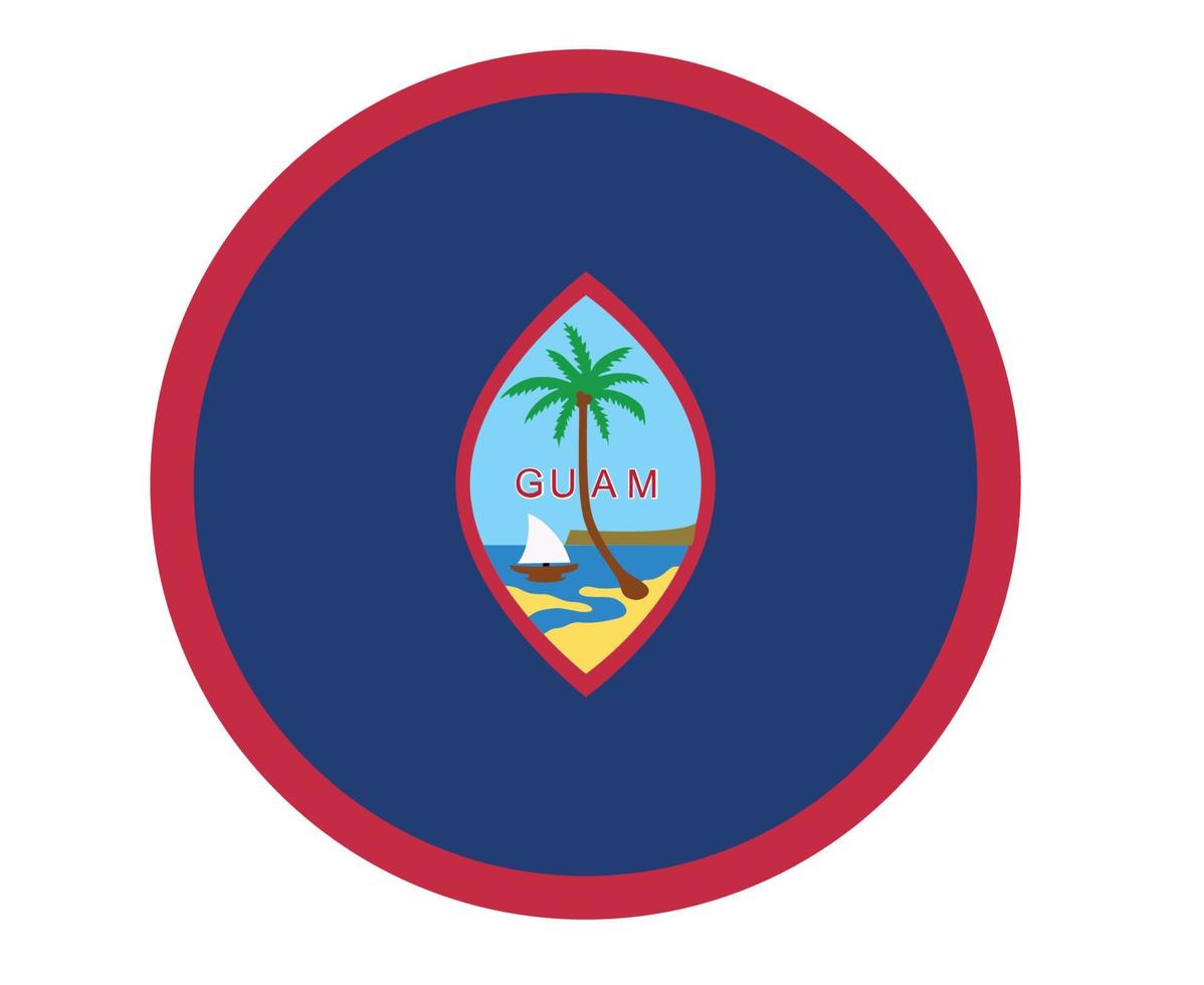 guam bandera nacional oceanía emblema icono vector ilustración diseño abstracto elemento