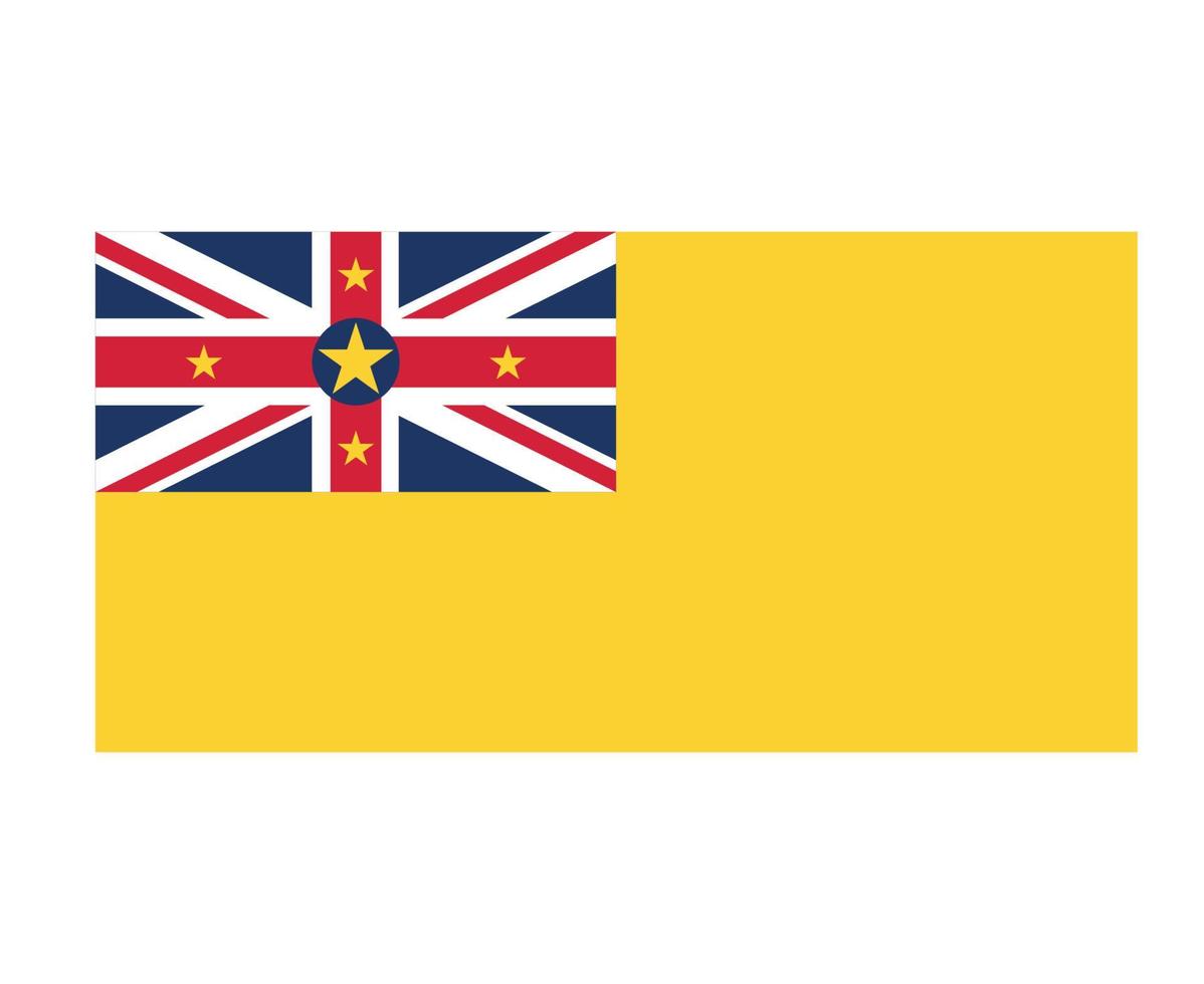 Niue Flag National Oceania Emblem Symbol Icon Vector Illustration Abstract Design Element