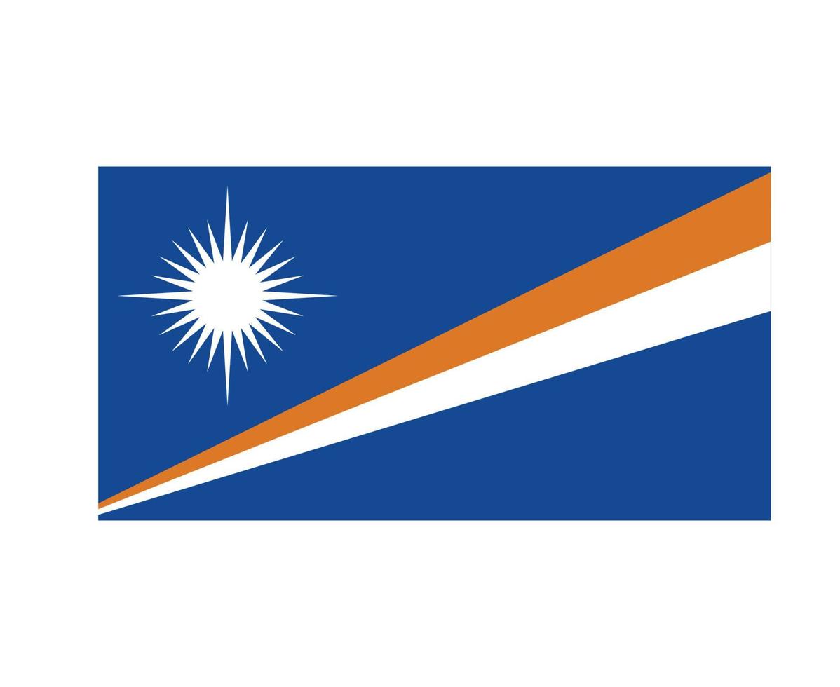 Marshall Islands Flag National Oceania Emblem Symbol Icon Vector Illustration Abstract Design Element