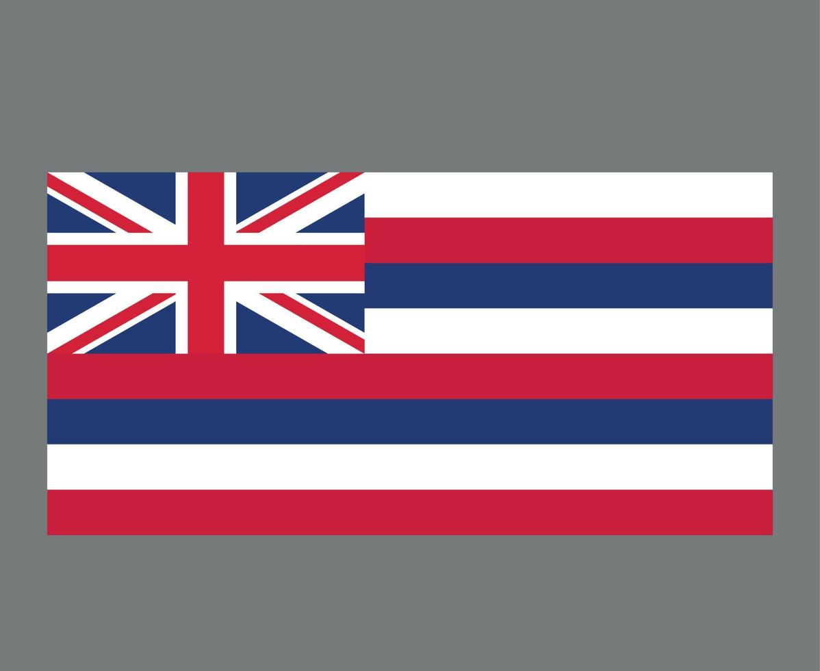 Hawaii Flag National Oceania Emblem Symbol Icon Vector Illustration Abstract Design Element