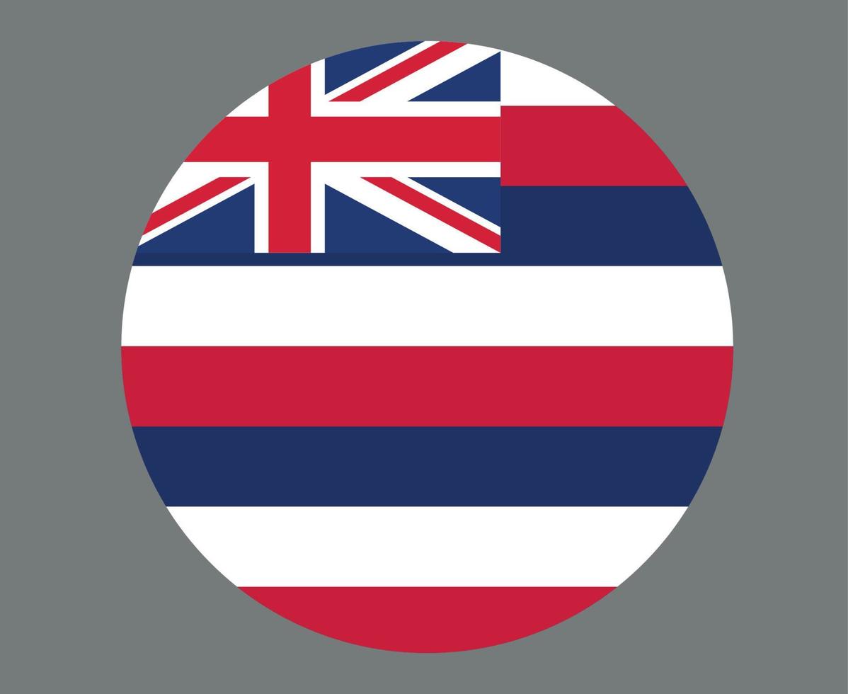 hawaii bandera nacional oceanía emblema icono vector ilustración diseño abstracto elemento