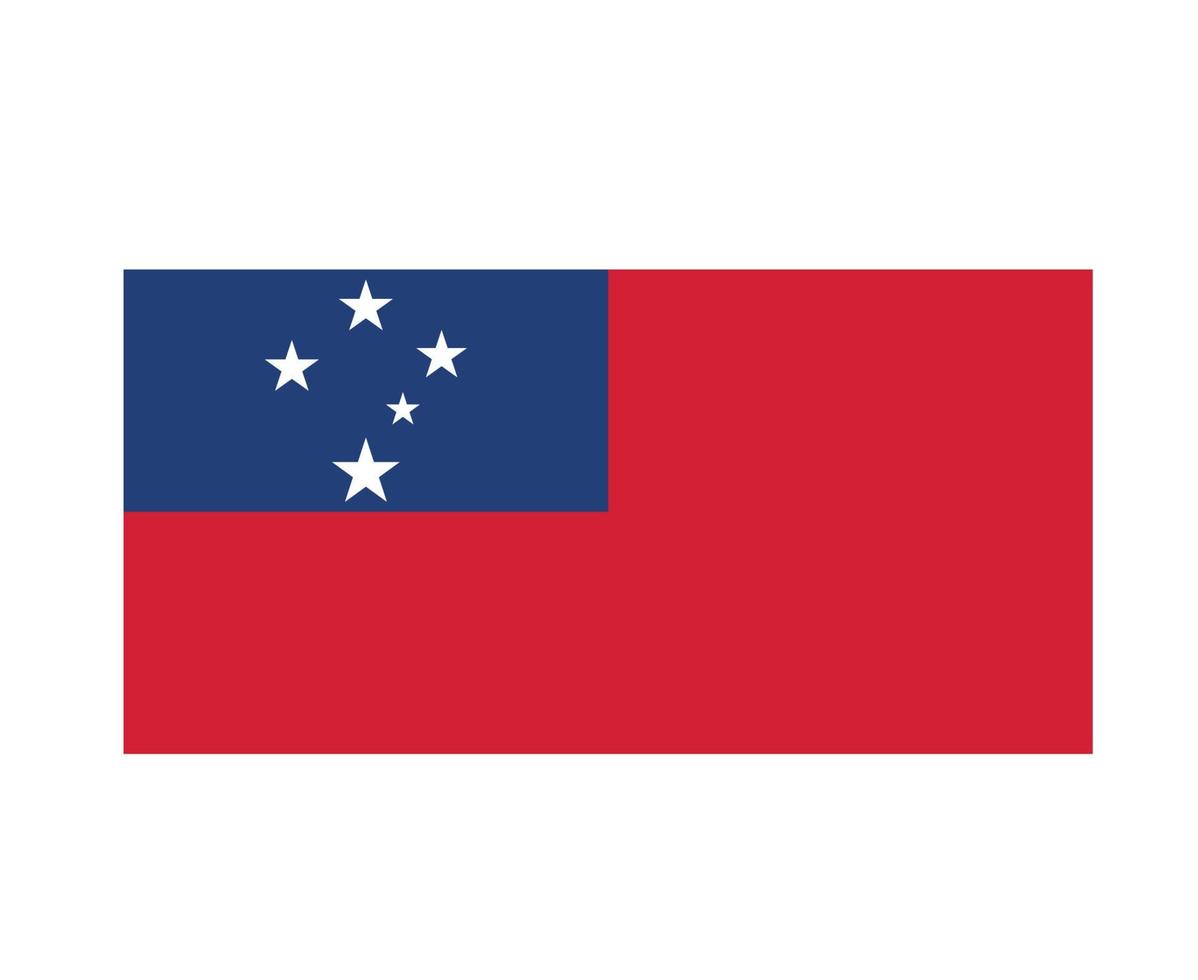 Samoa Flag National Oceania Emblem Symbol Icon Vector Illustration Abstract Design Element