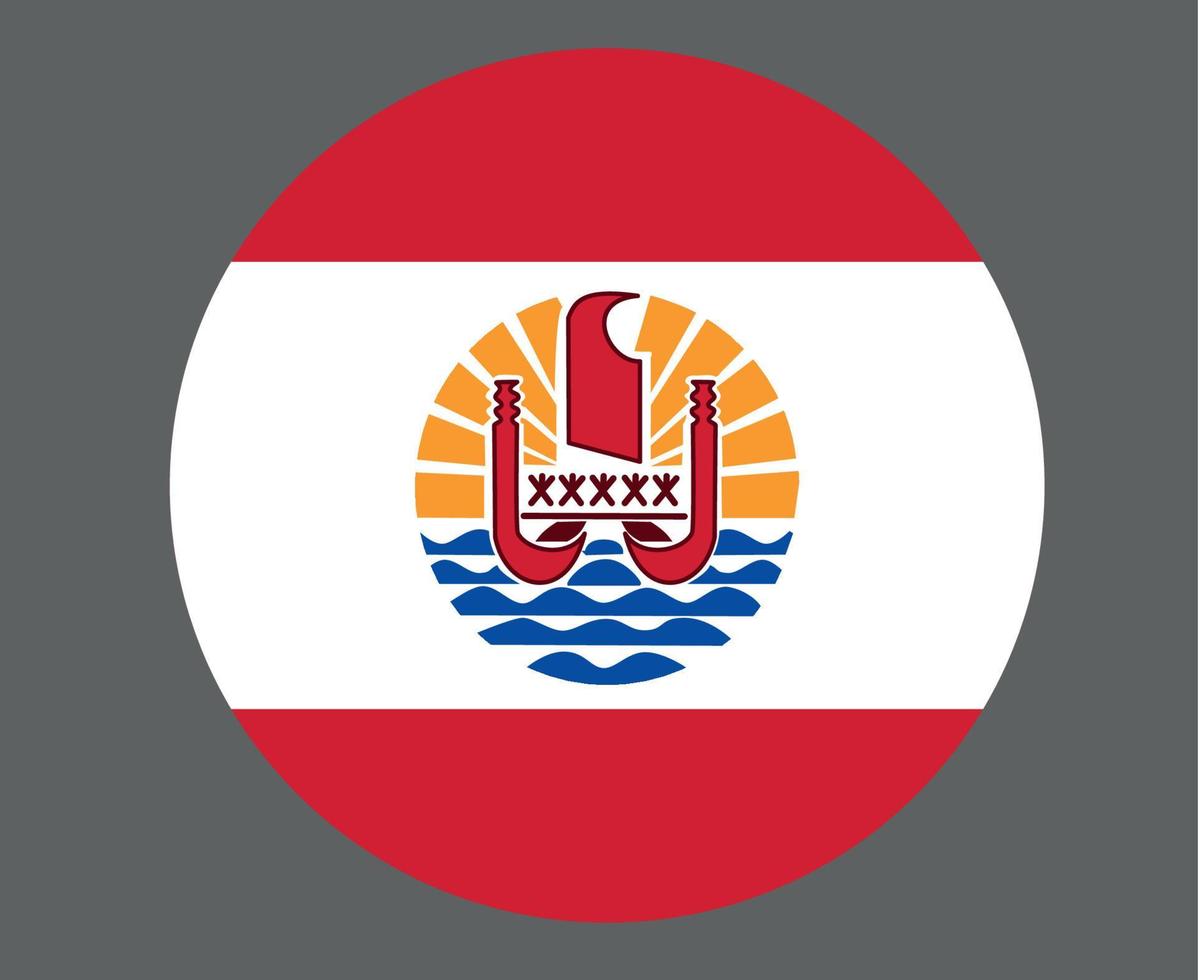 polinesia francesa bandera nacional oceanía emblema icono vector ilustración diseño abstracto elemento