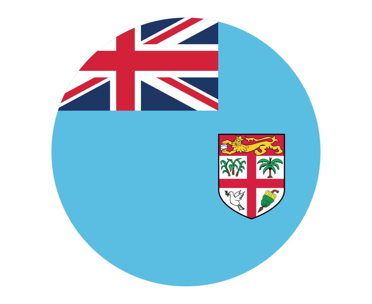 Fiji Flag National Oceania Emblem Icon Vector Illustration Abstract Design Element