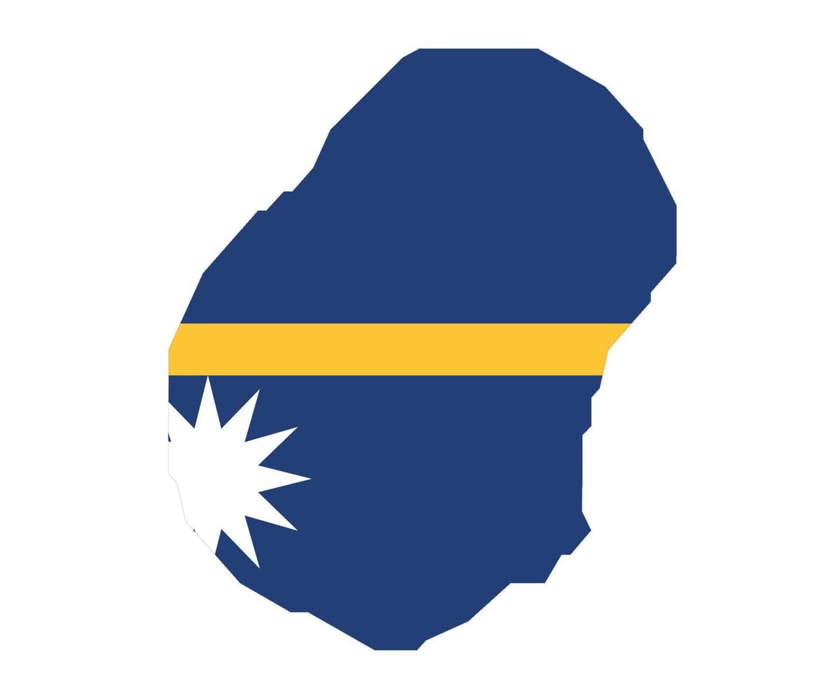 Nauru Flag National Oceania Emblem Map Icon Vector Illustration Abstract Design Element