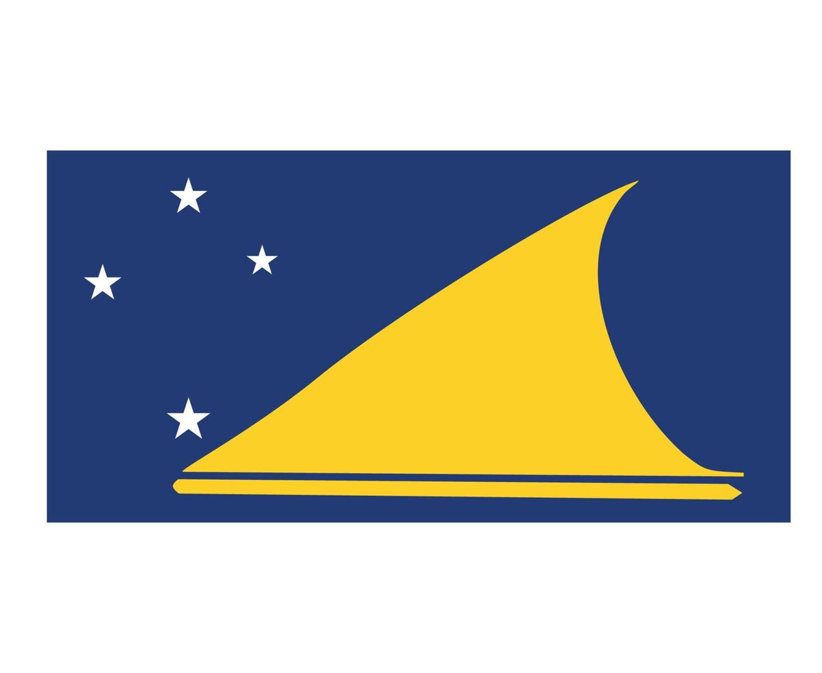 tokelau bandera nacional oceanía emblema símbolo icono vector ilustración diseño abstracto elemento