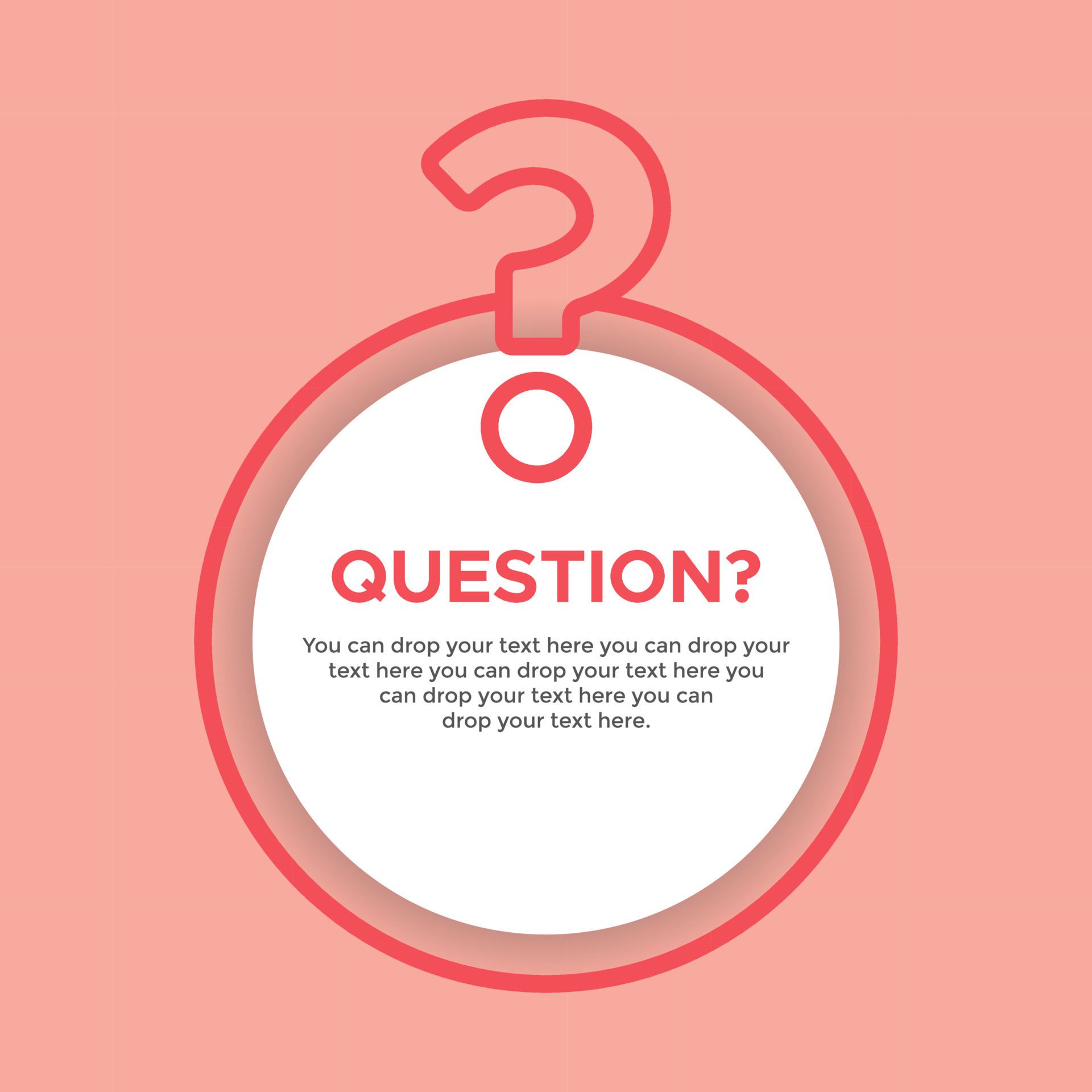 Vector of Question Design. Perfect for question frame, question