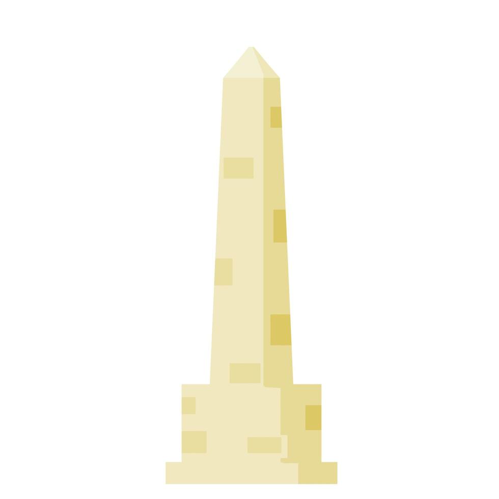 obelisco. monumento de piedra blanca. vector