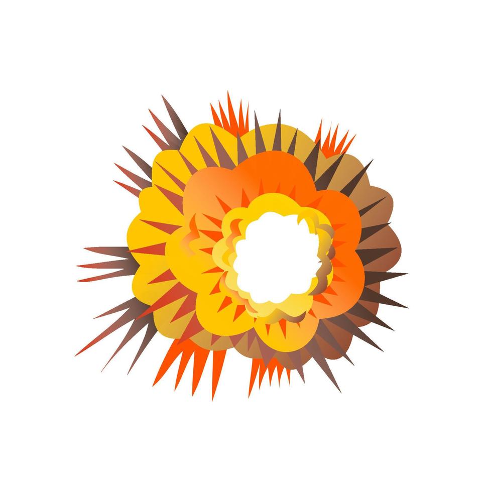 Bomb Explosion Retro vector