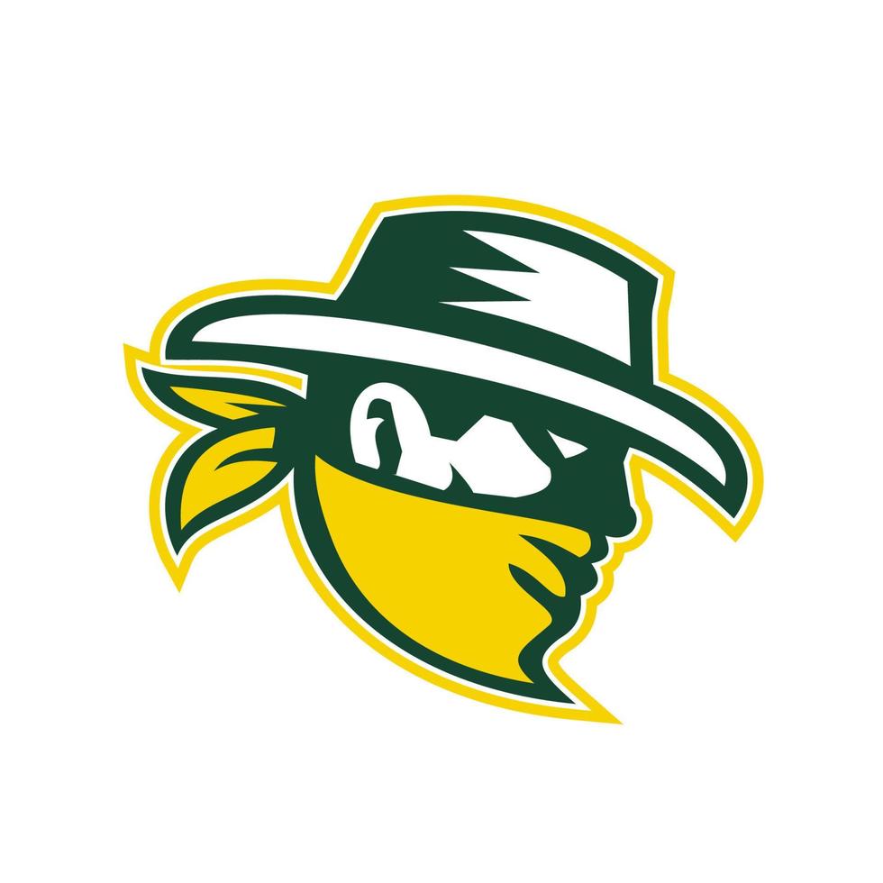 Green Bandit Mascot vector