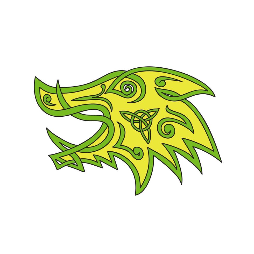 Boar Head Celtic Knot vector