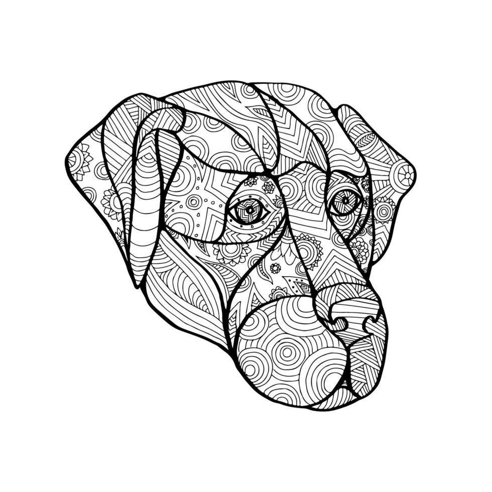 Labrador Retriever Mandala vector