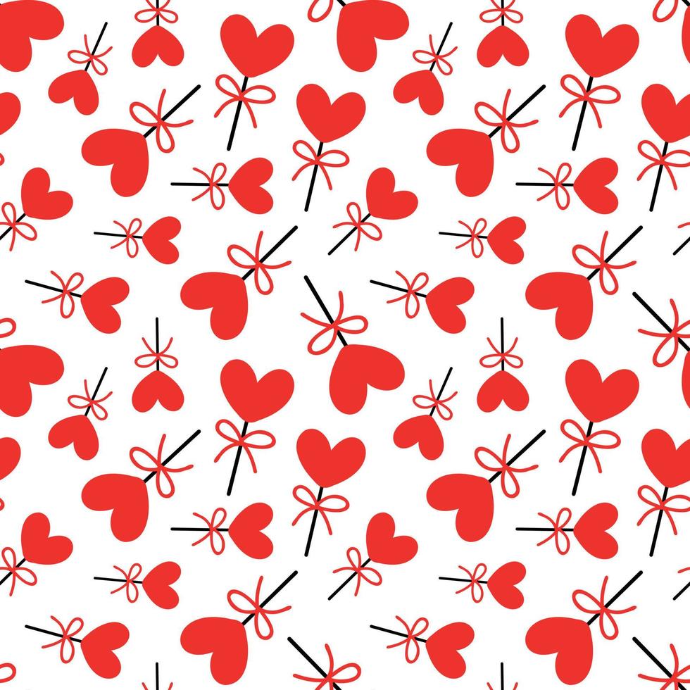 Seamless pattern with candy for valentines day. Vector illustration