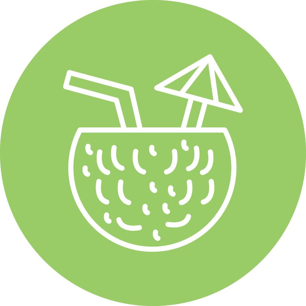 Coconut Drink Icon Style vector