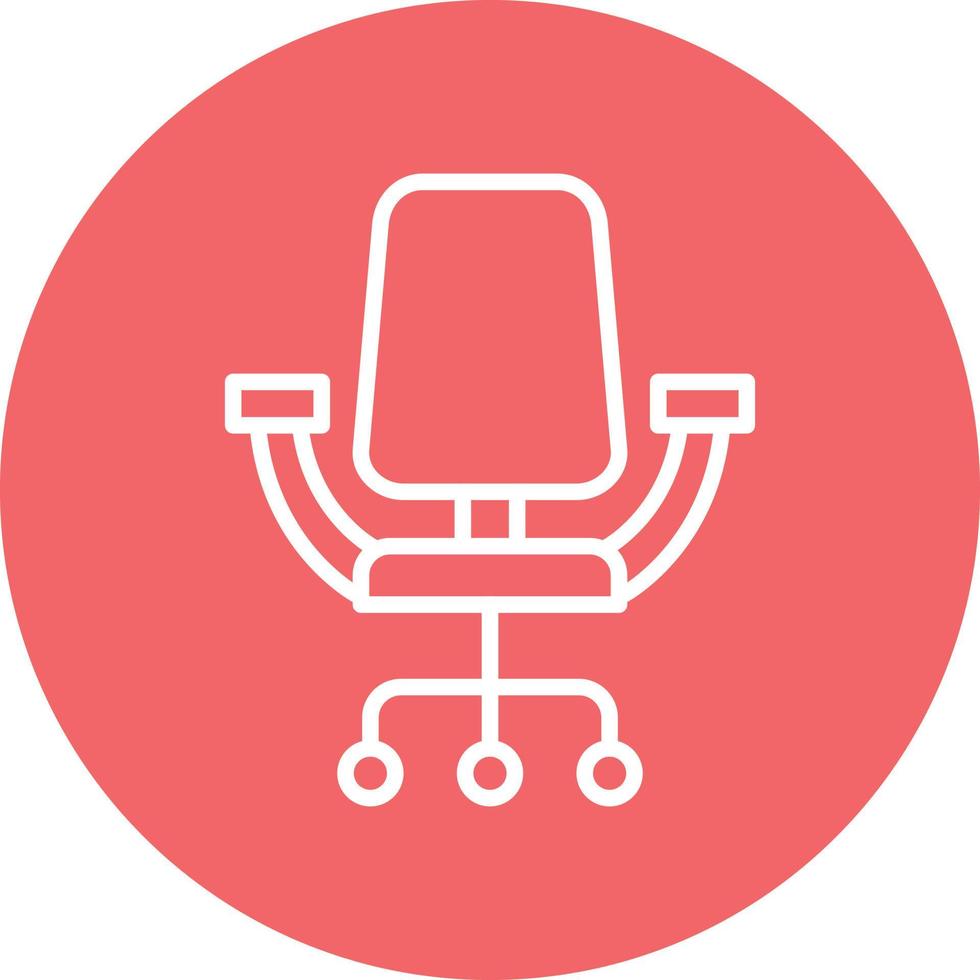 estilo de icono de silla de oficina vector