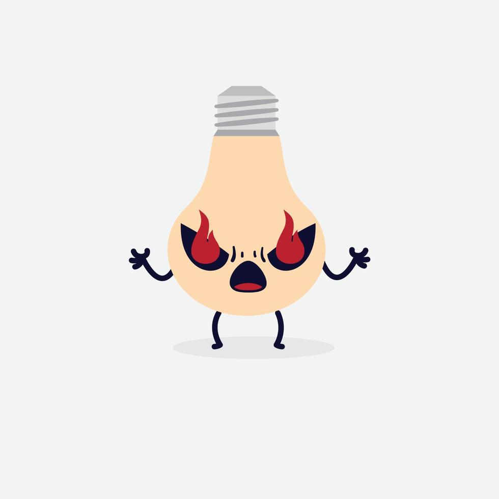 lamp character. lamp icon. lamp logo. bulb logo. bulb icon. bulb character vector