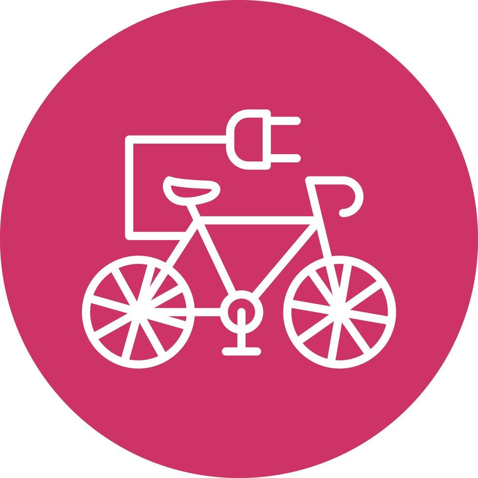 Electric Bicycle Icon Style vector