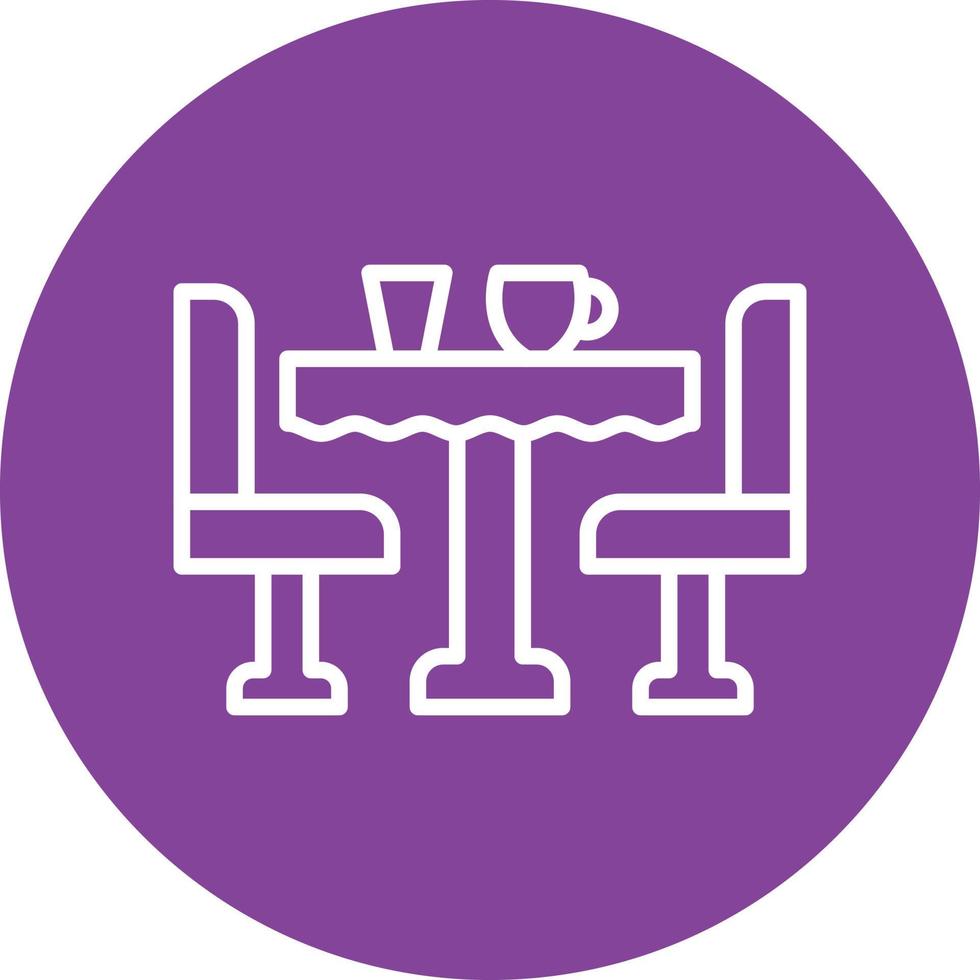 Dining Table Icon Style vector