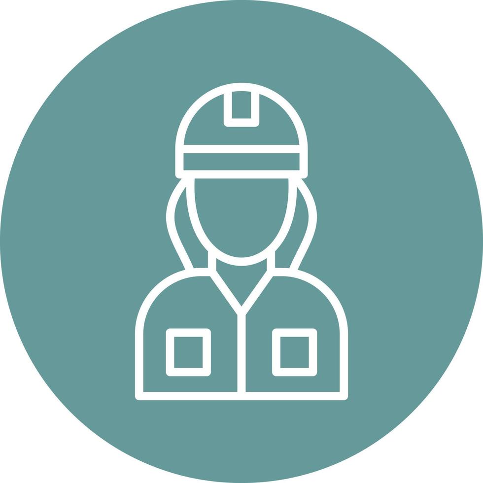Lady Worker Icon Style vector