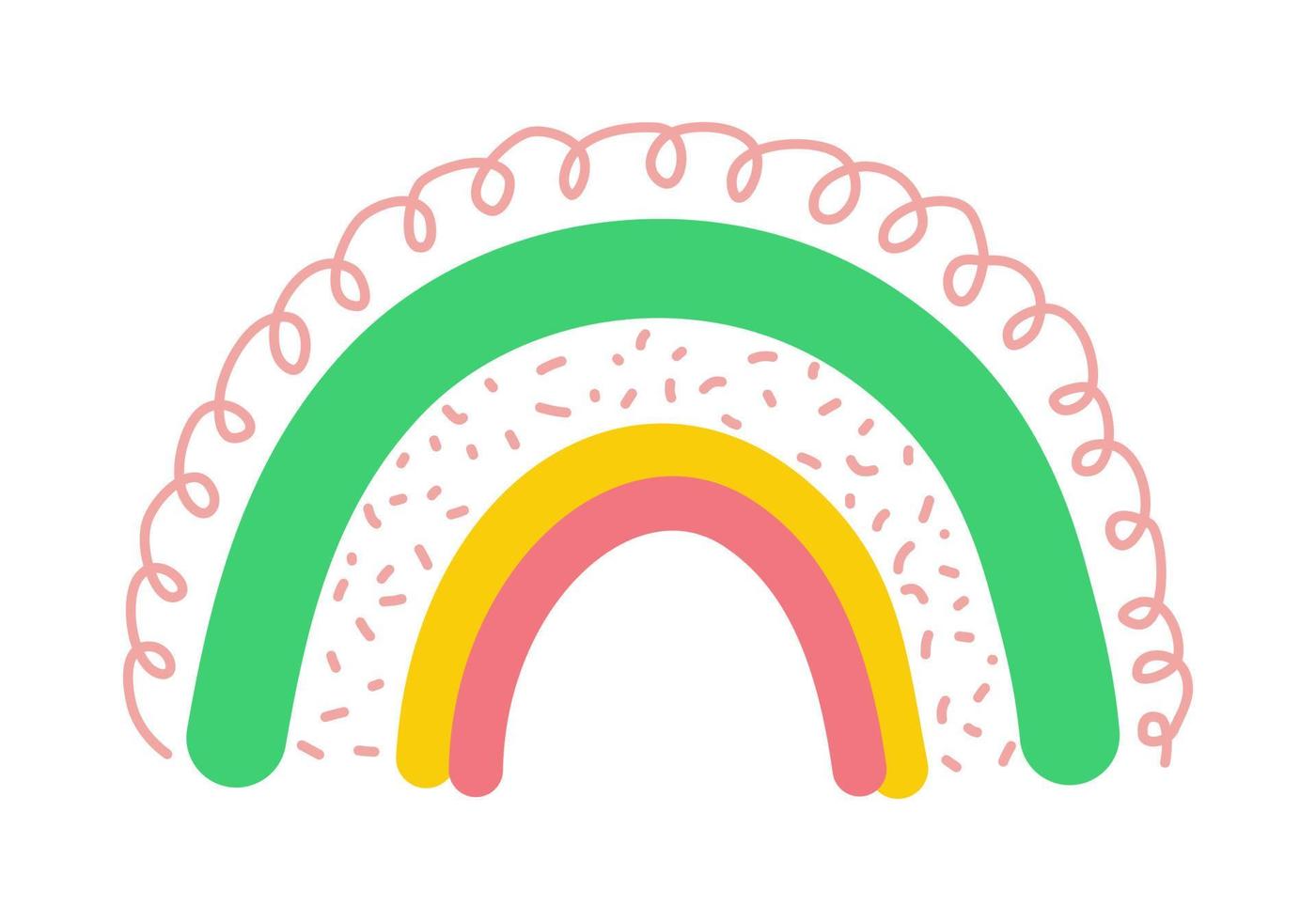 cute rainbow decoration vector