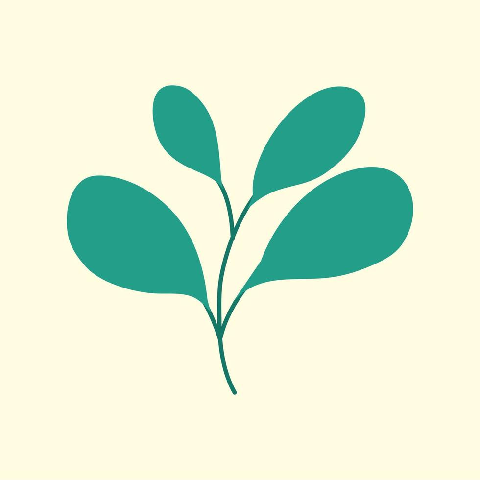 Beautiful green leaf vector