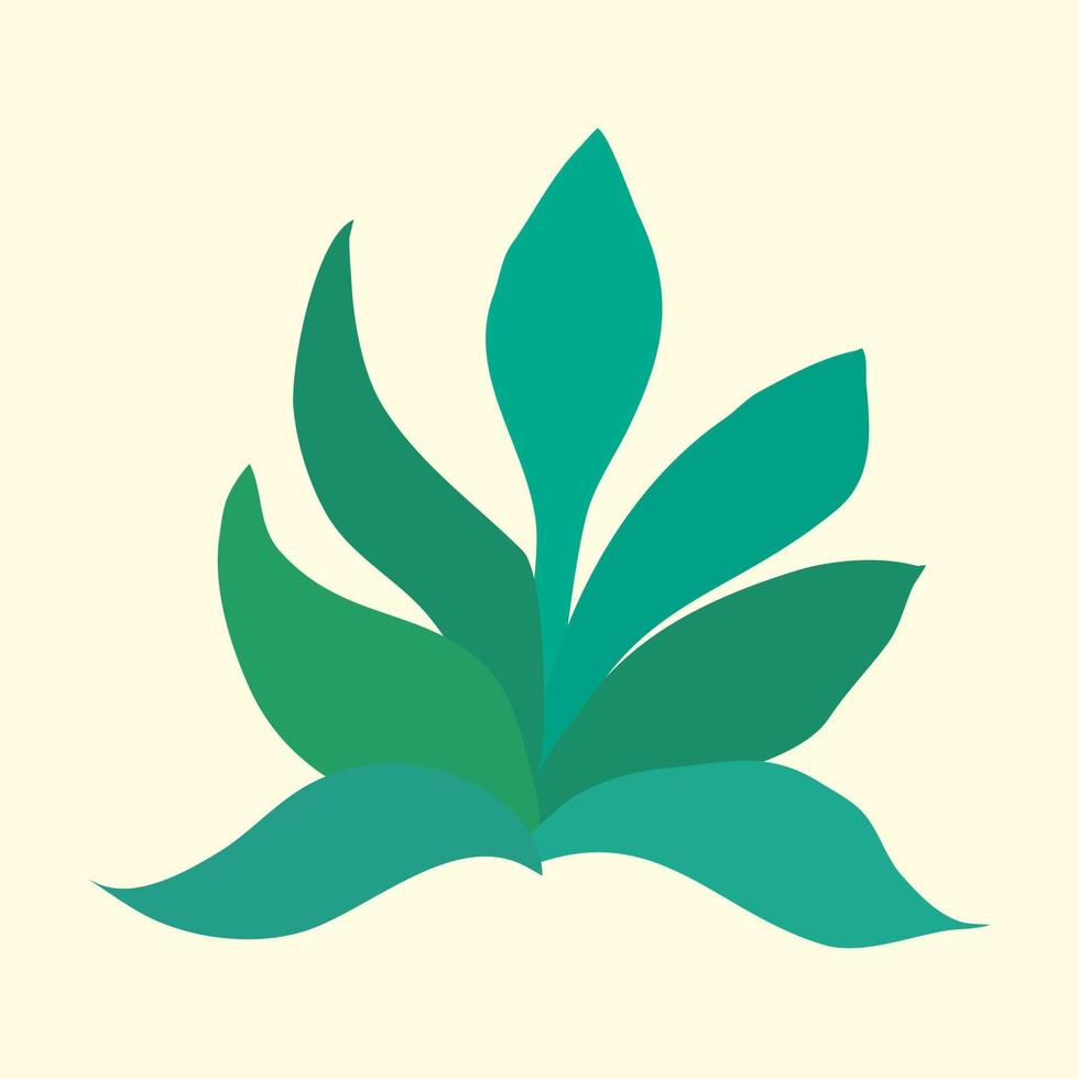 Tropical green leafs vector