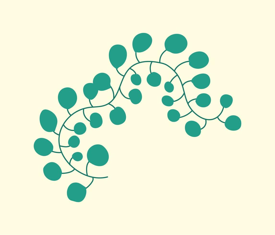 Beautiful circle green leafs vector