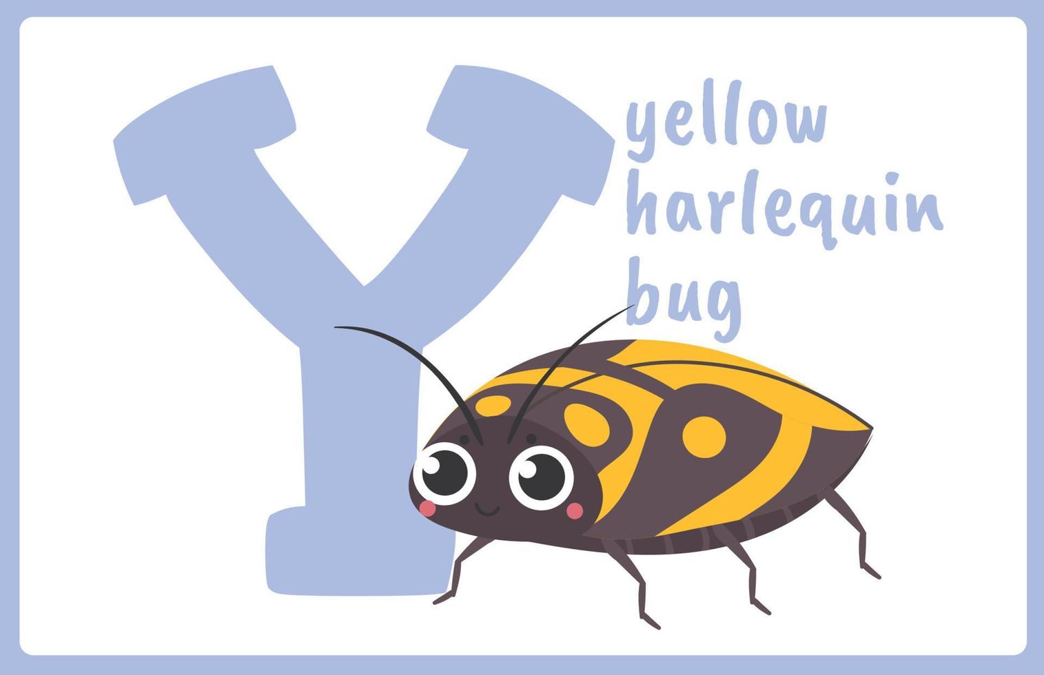 Flash Card Alphabet Insect Y vector