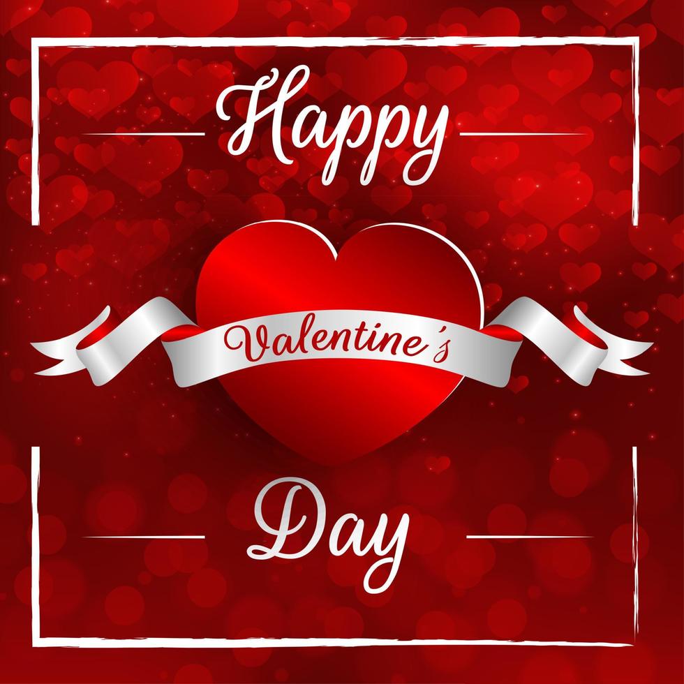 Happy valentines day background with party poster design template.vector vector