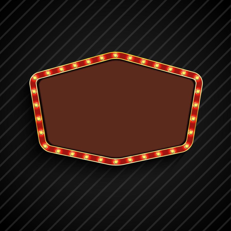 Retro billboard with space for text black background.vector vector