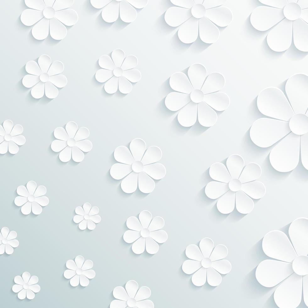 Flowers pattern daisy on gray background. vector