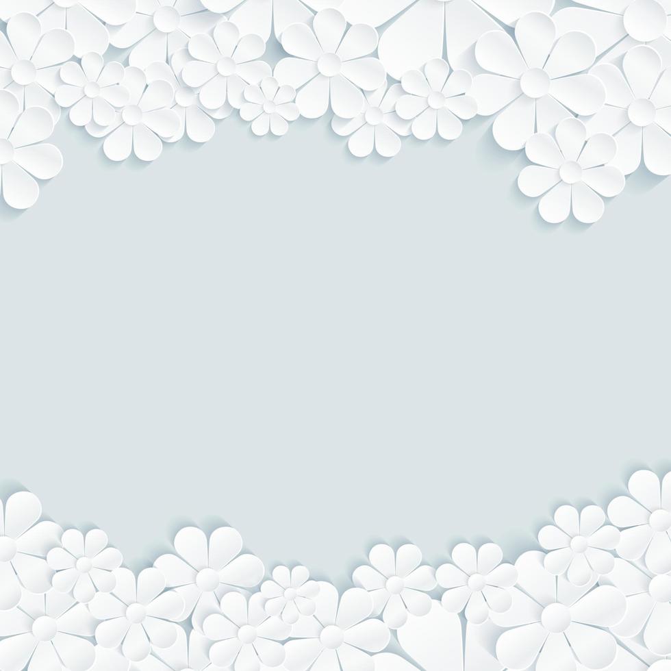 Flowers pattern daisy on gray background vector