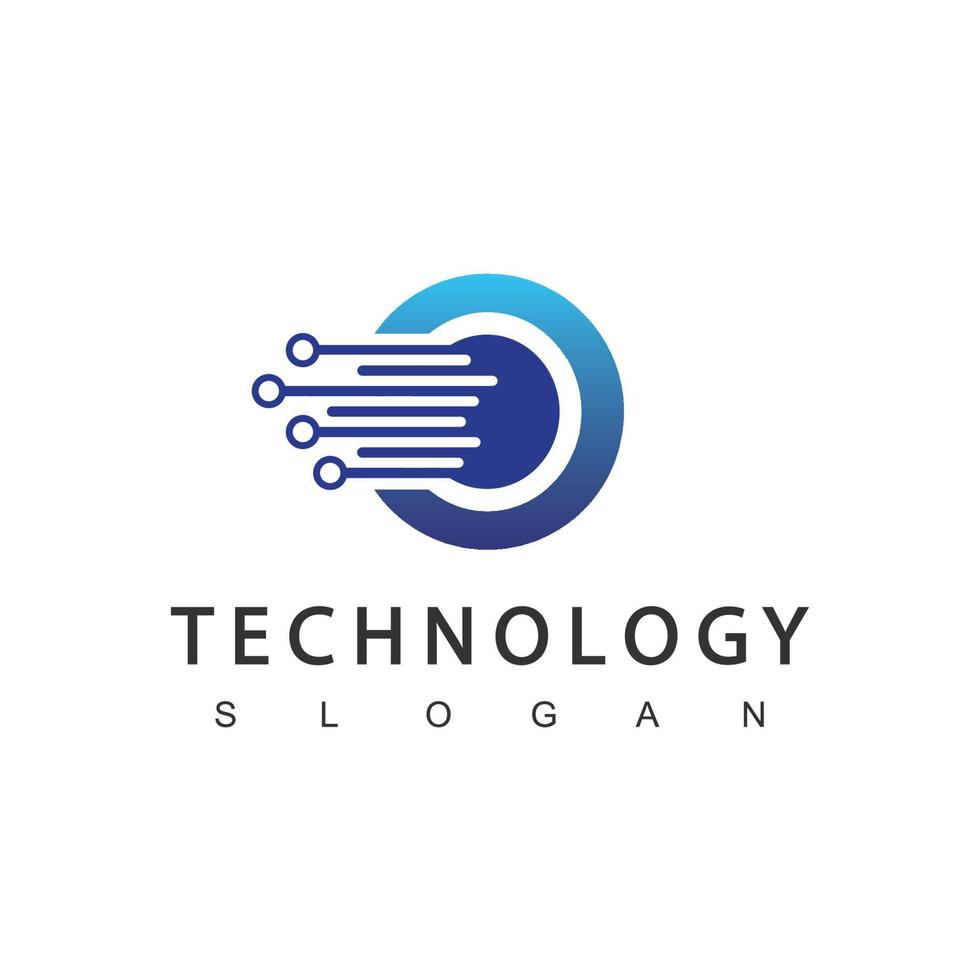 plantilla de diseño de logotipo de tecnología abstracta vector