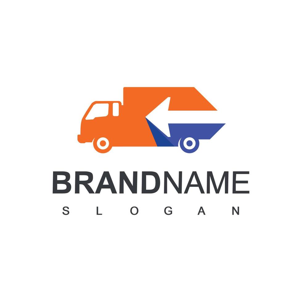 Truck Logo Design Template, Logistic, Transport And Shipping Company Icon vector